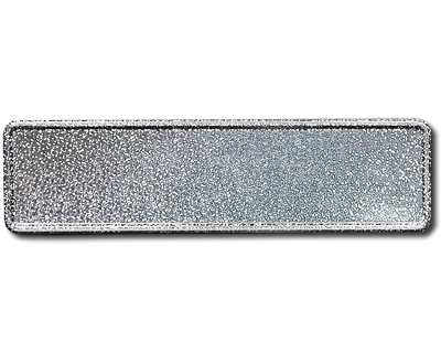 12. Namnskylt glitter silver 340 x 90 mm